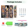 (US Local)8Pcs DIY Phoenix Diamond Painting Art Bookmarks with Crystal Pendants for Gift