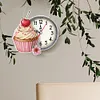 2Pcs Diamond Painting Ornament with Clock Function Hanging Clock Art Craft Decor