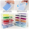 2-in-1 Diamond Art Storage Containers & Line-Up Tray, Upgrade Convex Point Bottom Design for Efficient Crafting DIY Diamond Art Accessories