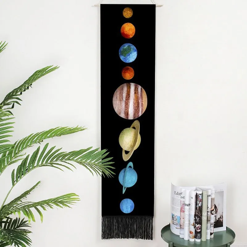 Lifelike Snake Wall Hanging Phase Tapestry Bohemia Tarot Tassel Tapestry Boho Mandala Art Tapestries For Bedroom Office Decor