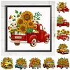 (Multi-Style)Sunflower Vintage Car-Partial Special Shaped Diamond Painting 30*30CM