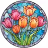 (Multi-Style) Flower Glass Painting - Paint By Numbers Acrylic Painting 40*40CM(HOT)