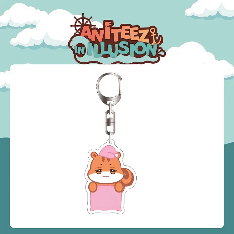 officialateezshop ATEEZ Aniteez In Illusion Cartoon Acrylic Keyring