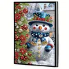 (US Local)50-Page A5 Snowman Diamond Painting Notebook for Adult Holiday Birthday Gift
