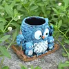 Swing Owl Resin Hanging Planter Cute Creative Vase Gift for Women Mother Teacher