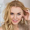 12 Pairs Diamond Painting Earrings DIY Diamond Art Earrings for Adults (C)