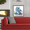 >SALE<5D DIY Full Round Drill Diamond Painting Jewel Happy Dinosaur Home Decor 40x40cm