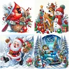 (US Local)4Pack Xmas-Special Shaped Diamond Painting Kit(30x30cm)