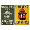 2PCS Smokey Bear - Vintage Metal Signs Set - 20*30cm/30*40cm - Warning
