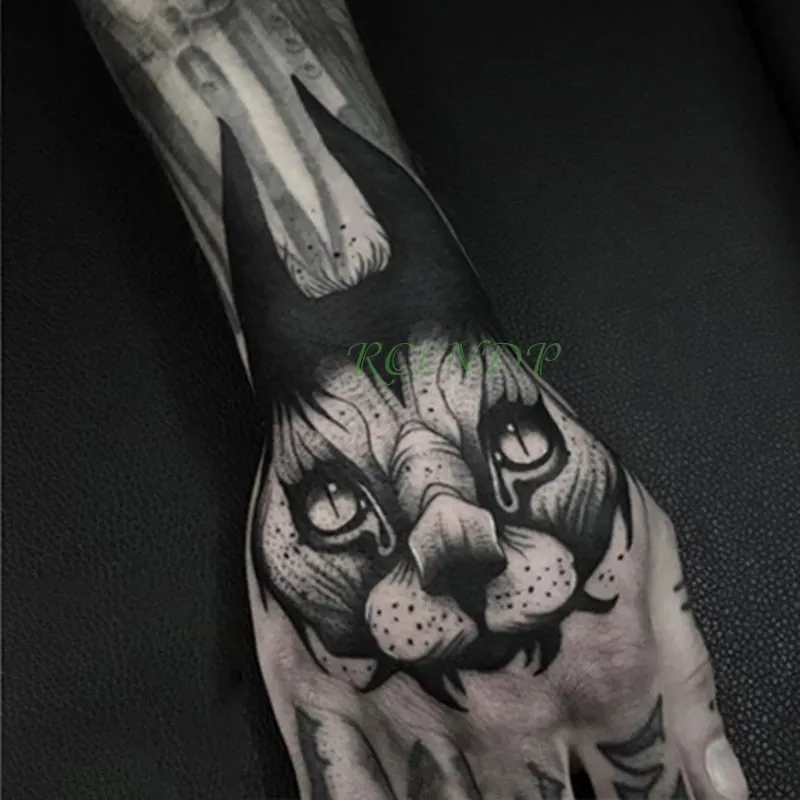Waterproof Temporary Tattoo Sticker Satan Lucifer Circle Steering Fake Tatto Flash Tatoo Hand back Art Tattoos for Boy Women Men
