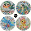 4Pcs Wooden Animal DIY Diamond Painting Placemats with Holder for Home Decor