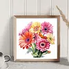 Watercolor Assorted Gerbera Flower-11CT Stamped Cross Stitch 40*40cm