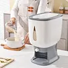 Rice Dispenser 22 Lbs Rice Storage Container Sealed Moisture Proof Cereal Dry Food Storage Container with Measuring Cup for Kitchen Pantry Organization