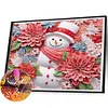 >SALE<5D DIY Partial Special Shaped Drill Diamond Painting Snowman-Red Decor 40x50cm