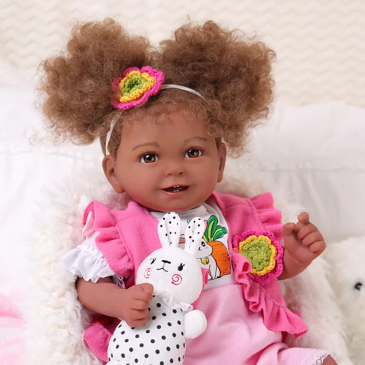 Babeside Smiling Reborn Baby Doreen 20'' African American Toddler Girl Building Lovely Memories