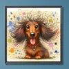 (US Local)Paint By Numbers Kit On Canvas DIY Oil Art Dachshund Picture Home Decor40x40cm