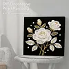 (25x25cm)DIY Pearl Painting Flower Framed Handmade Pearl Material Art Kit Living Room Decor