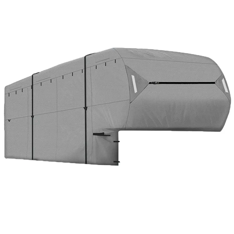 Silscvtt RV Cover Motorhome RV Outdoor Camper Cover Replacement for 33-37 Foot Four Layers of Non-woven Fabric on the Top of 5th Wheel