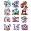 12PCS DIY Diamond Art Refrigerator Sticker Kits for Home Decor (Gnome)