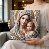 (30x30cm)DIY Virgin Mary Framed Handmade Pearl Painting Art Craft Kit Living Home Decor
