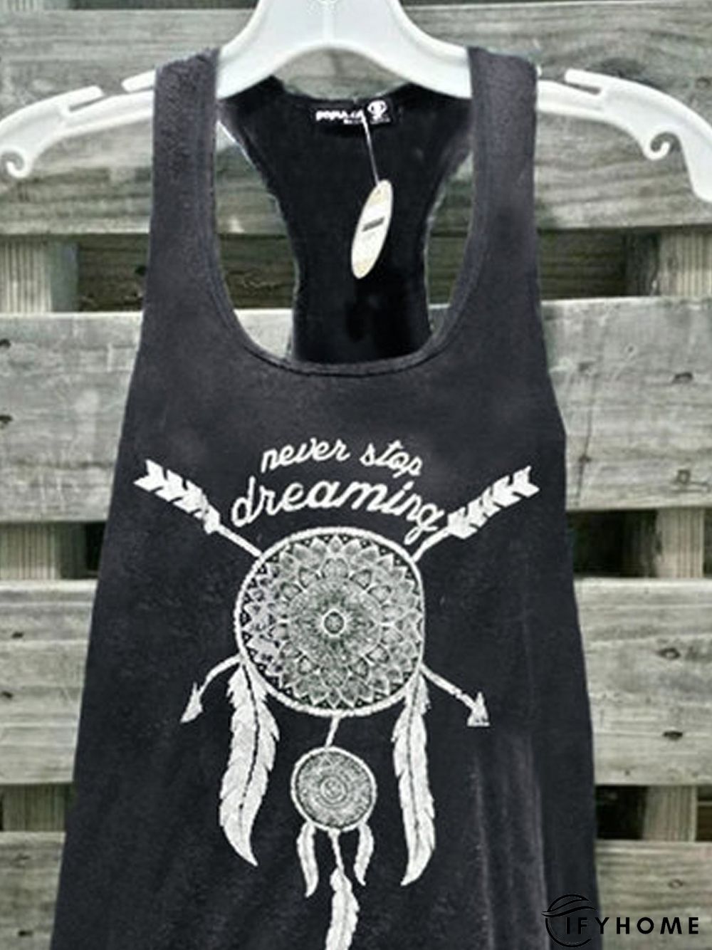 White-Black Cotton Casual Tanks & Camis | IFYHOME