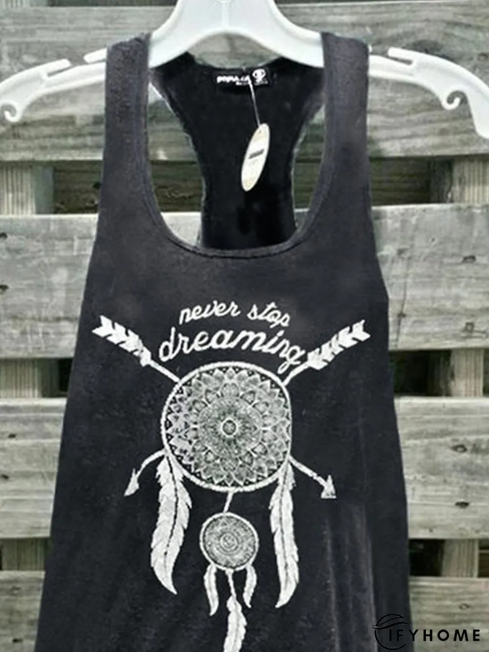 White-Black Cotton Casual Tanks & Camis | IFYHOME
