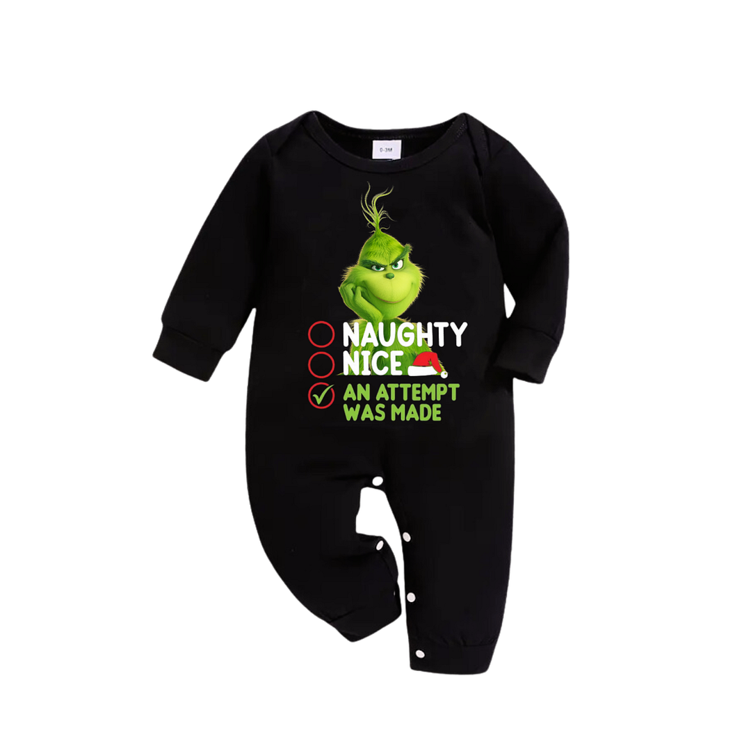 Cute Cartoon Pattern and Slogan Printed Red and Green Plaid Family Matching Pajamas