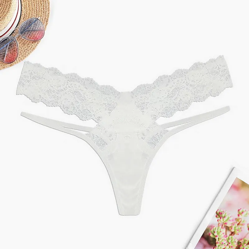 Churchf 2022 Lingerie Lace Transparent Sexy Women's Underwear Low-Rise Thong