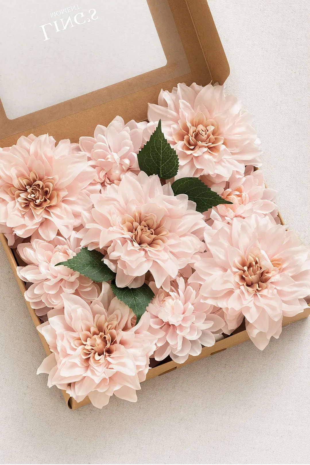5.5" Silk Semi-Cactus Dahlia & 4.5" Silk Waterlily Dahlia with Stem-4 Colors