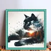(Stamped/Counted) Cat Scenery-11CT Cross Stitch 40*40cm