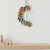 DIY Bohemian Macrame Suncatcher Handmade Hanging Decor Craft Kit Wear Resist Hand Woven Crystal Moon Pendant Braided Sun Catcher Crystals Charm For Home Decor Gift Office