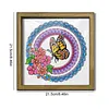 Diamond Painting Wooden Double-Sided Datura and Butterfly Ornaments Kit with Photo Frame Desktop