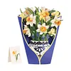 Floral Thank You Card 3D Pop Up Card for All Occasion (Daffodils)