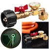 QCC1 Propane Refill Elbow Adapter with ON/Off Control Valve Fill 1 Lb Tanks