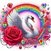 >SALE<5D DIY Full Round Drill Diamond Painting Swan Kit Home Art Decoration 30x30cm