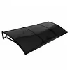 [US Local Warehouse] Awning for Door Entrance 118x39 Inch Rain & Snow Protection Window Awning Door Canopy with Aluminum Alloy Bracket Overhead Modern Polycarbonate Cover for Patio/Porch/Deck