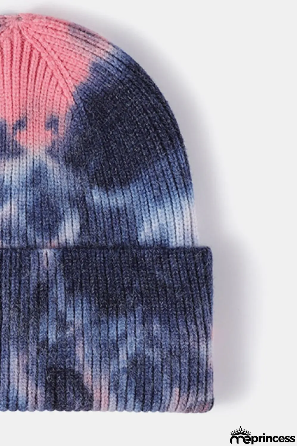 Tie-Dye Cuffed Rib-Knit Beanie Hat