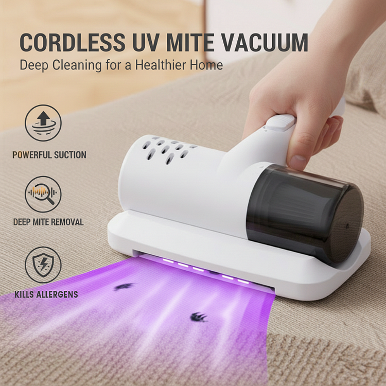 Aspirapolvere UV multifunzione senza fili e portatile per materassi