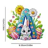 (US Local)PET Double Sided Special Shaped Easter Alphabet DIY Diamond Painting Keychain