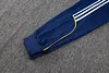 Joyfball 2025/2026 Kids Size Real Madrid Long Zipped Jacket Retro Version Royal Blue Soccer Jersey  1:1 Thai Quality 