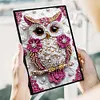(US Local)50-Page A5 Owl Diamond Painting Notebook for Adult Holiday Birthday Gift