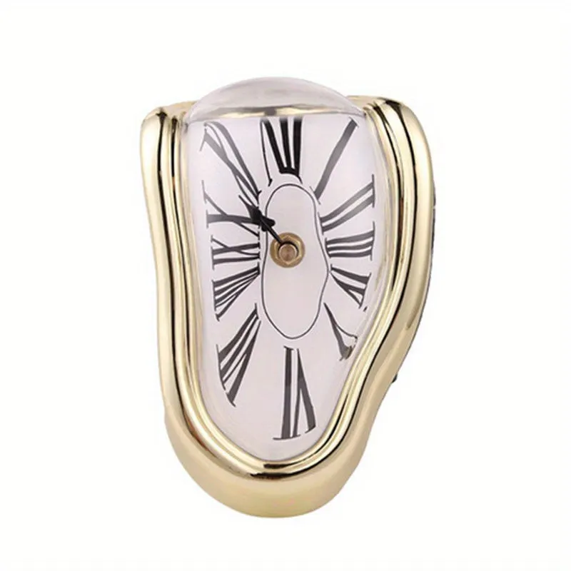 Sdrawing Silent Minimalist Roman Numeral Clock - Vintage Creative Twist Wall Clock for Home Bedroom Living Room
