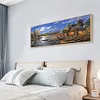 (Big Size) 5D Full Drill Round Diamond Painting Riverside Lodge Mosaic for Bead Art