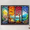 (Stamped/Counted) Four Seasons - 11CT Cross Stitch 60*40CM(glass painting cross stitch)(Big Size)
