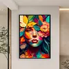 Woman Covering Face With Flowers - 11CT Stamped Cross Stitch 40*60cm/15.75*23.62in