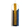 (Finished Product)Macrame Wall Hanging Boho Dream Catcher Hand Woven Leaf Tapestry Modern Aesthetic Tassel Wall Decor for Home Bedroom Living Room