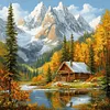 Diamond Painting-DIY Full Round Drill Snow Mountain(40*40 CM)