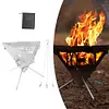 Outdoor Campfire Stove Barbecue Hanger Stainless Steel Camping Hanging Platform Picnic Wood Stove Convenient Charcoal Stove Triangle Hanging Stove