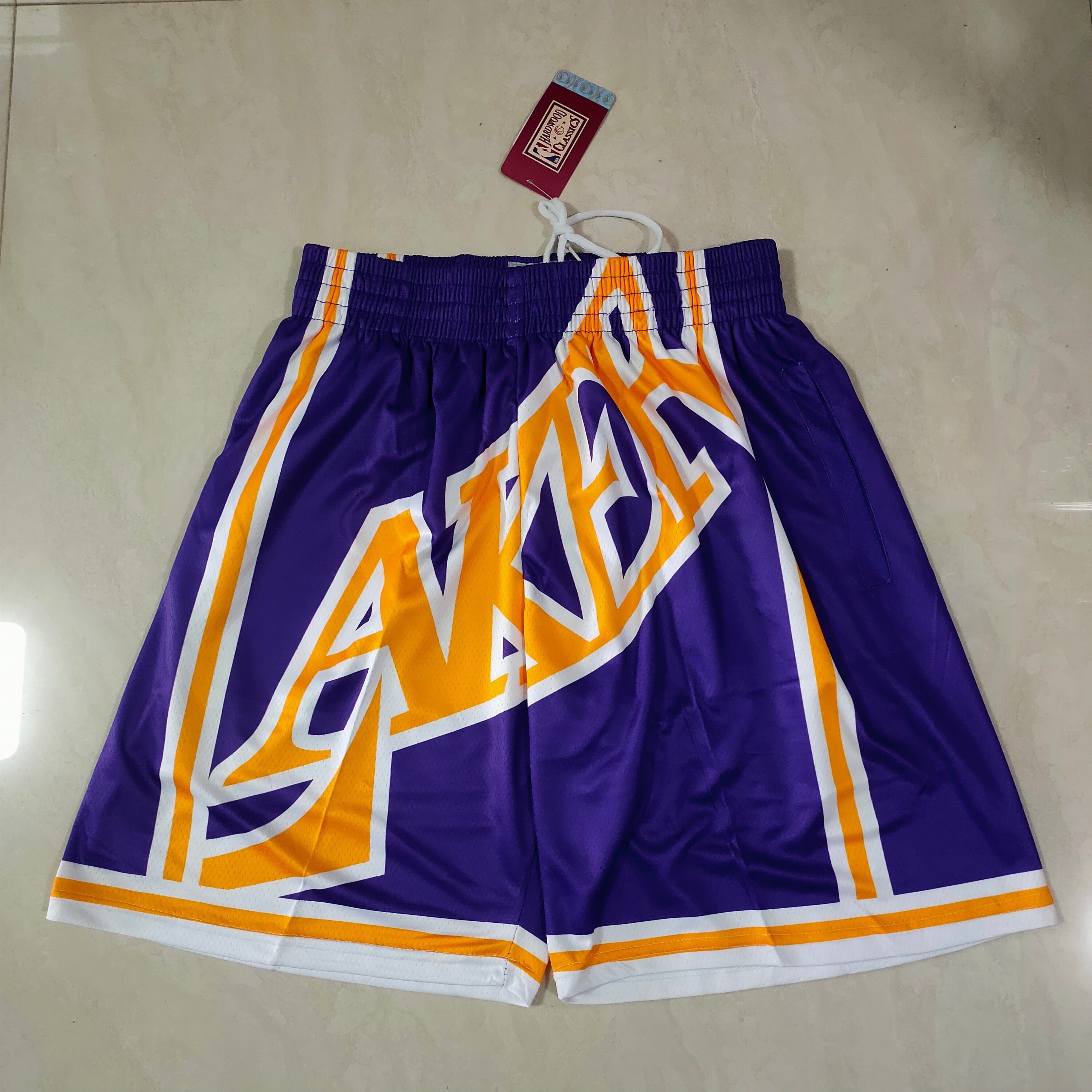 Los Angeles Lakers purple mitchell&ness pocket Pants Shorts