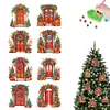 8Pcs Double Side Effect Acrylic Special Shaped Christmas Theme Xmas Trees Hanging Pendant Kits